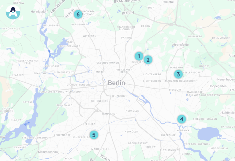 Aquamarin Berlin Standortkarte
